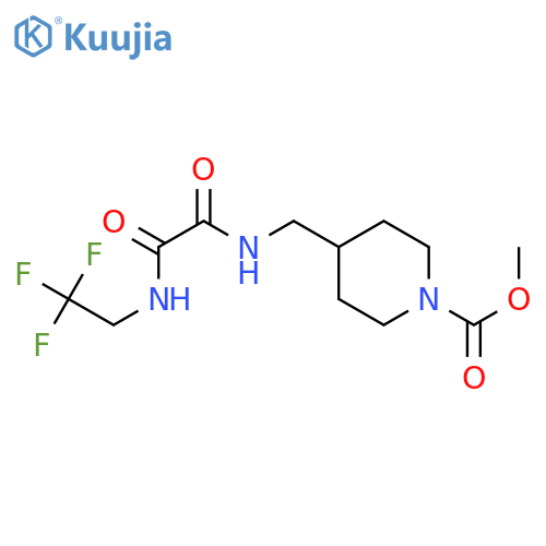 methyl 4-({(2,2,2-trifluoroethyl)carbamoylformamido}methyl)piperidine-1-carboxylate structure