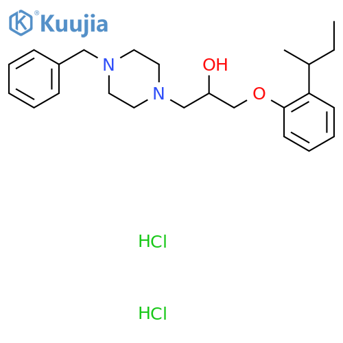 1-(4-benzylpiperazin-1-yl)-3-2-(butan-2-yl)phenoxypropan-2-ol dihydrochloride structure