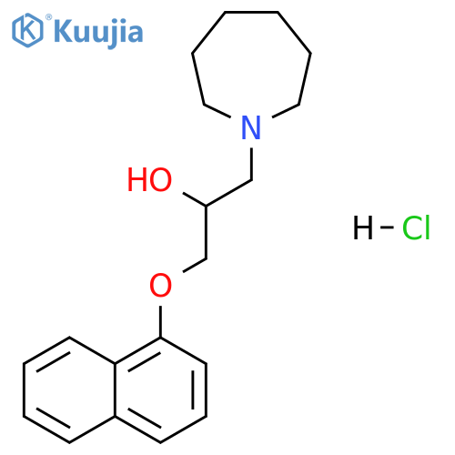 1-(azepan-1-yl)-3-(naphthalen-1-yloxy)propan-2-ol hydrochloride structure
