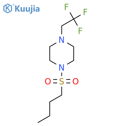1-(butane-1-sulfonyl)-4-(2,2,2-trifluoroethyl)piperazine structure