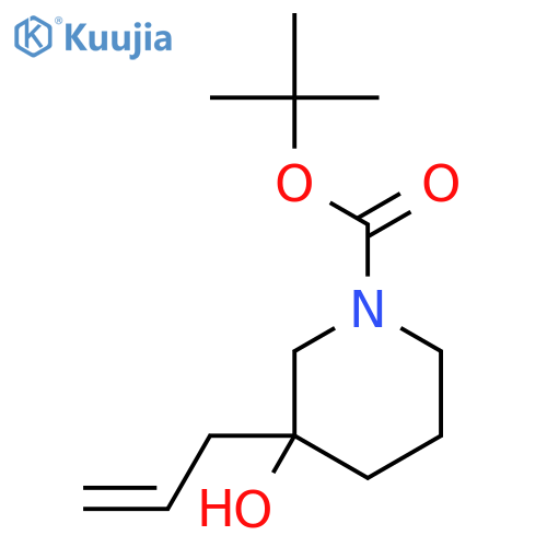 tert-butyl 3-hydroxy-3-(prop-2-en-1-yl)piperidine-1-carboxylate structure