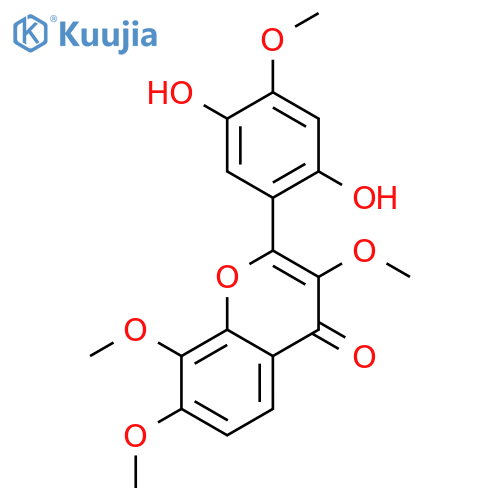 2',5'-dihydroxy-3,7,8,4'-tetramethoxyflavone structure