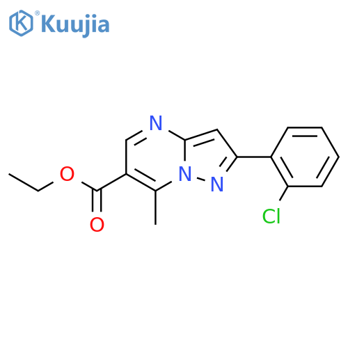 Ethyl 2-(2-chlorophenyl)-7-methylpyrazolo[1,5-a]pyrimidine-6-carboxylate structure