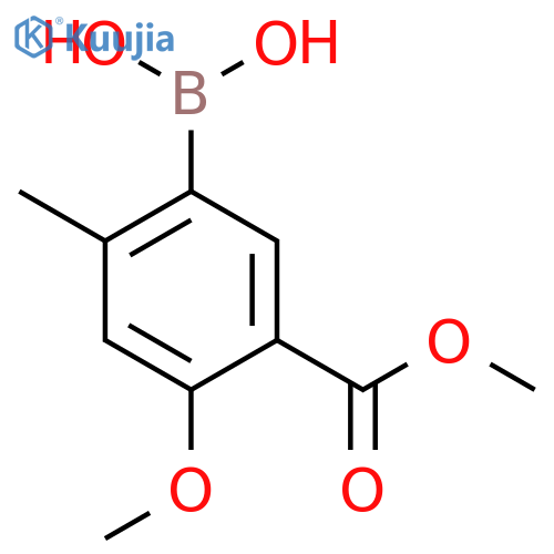 4-methoxy-5-(methoxycarbonyl)-2-methylphenylboronic acid structure