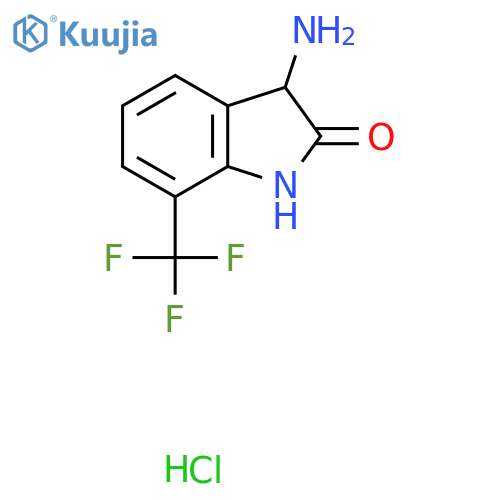 3-Amino-7-(trifluoromethyl)-1,3-dihydro-2H-indol-2-one hydrochloride structure