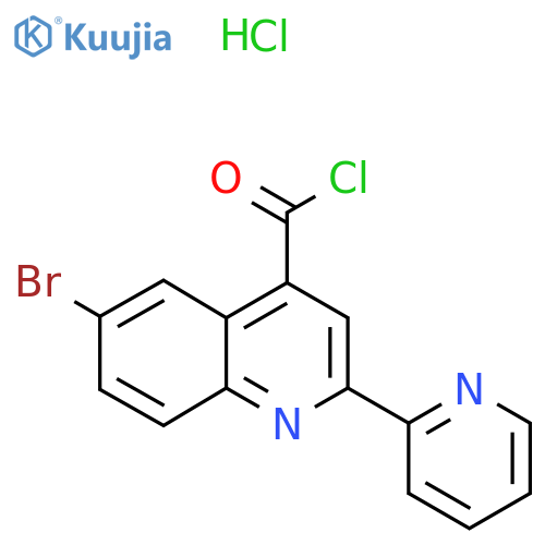 6-Bromo-2-(pyridin-2-yl)quinoline-4-carbonyl chloride hydrochloride structure