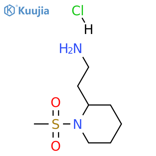 {2-[1-(methylsulfonyl)-2-piperidinyl]ethyl}amine hydrochloride structure