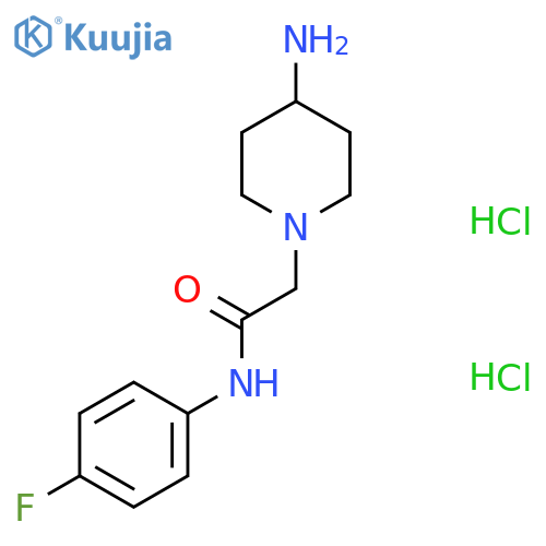 2-(4-Aminopiperidin-1-yl)-N-(4-fluorophenyl)acetamide dihydrochloride structure