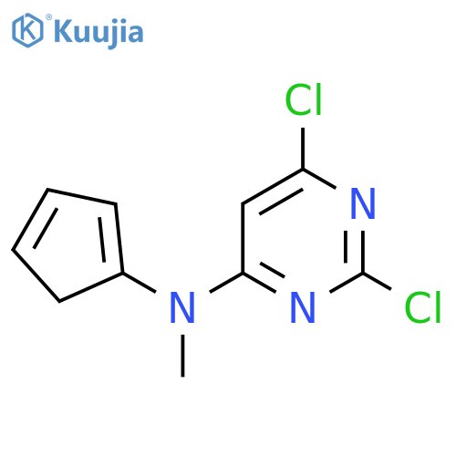2,6-Dichloro-N-(cyclopenta-1,3-dien-1-yl)-N-methylpyrimidin-4-amine structure