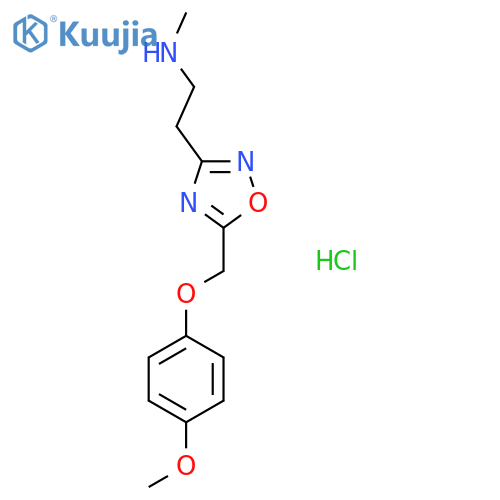 (2-{5-(4-Methoxyphenoxy)methyl-1,2,4-oxadiazol-3-yl}Ethyl)methylamine Hydrochloride structure
