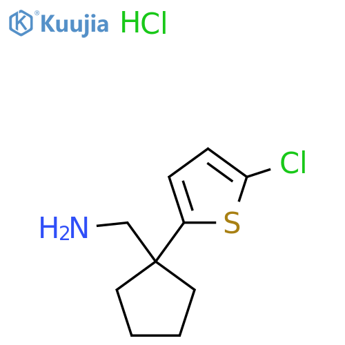 ([1-(5-Chloro-2-thienyl)cyclopentyl]methyl)amine hydrochloride structure