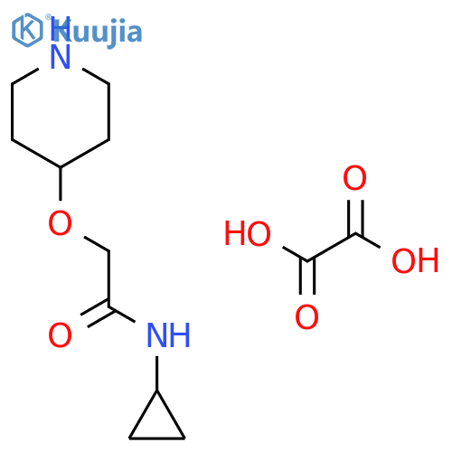 N-Cyclopropyl-2-(piperidin-4-yloxy)acetamide oxalate structure