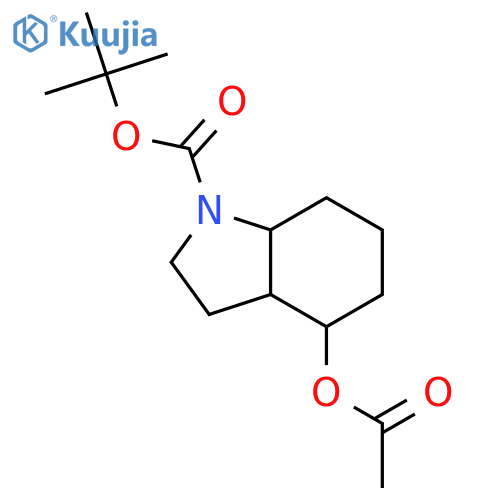 tert-Butyl 4-acetoxyoctahydro-1H-indole-1-carboxylate structure