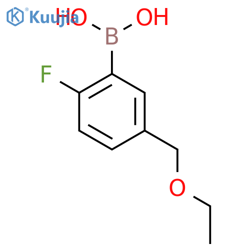 (5-(Ethoxymethyl)-2-fluorophenyl)boronic acid structure