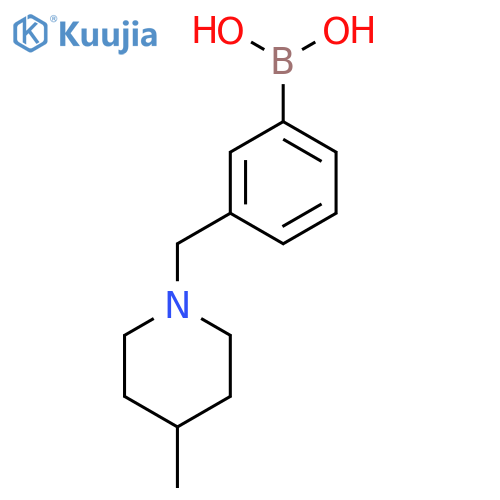 (3-((4-Methylpiperidin-1-yl)methyl)phenyl)boronic acid structure