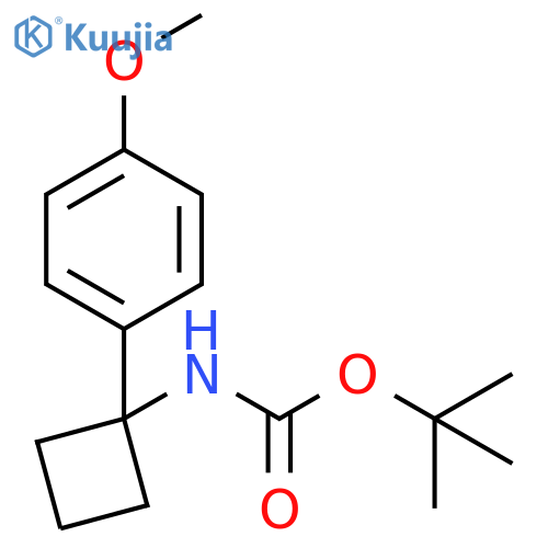 tert-Butyl N-[1-(4-methoxyphenyl)cyclobutyl]carbamate structure