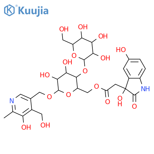 5-[6-(5-Hydroxydioxindole-3-acetyl)-β-cellobiosyl]pyridoxine structure
