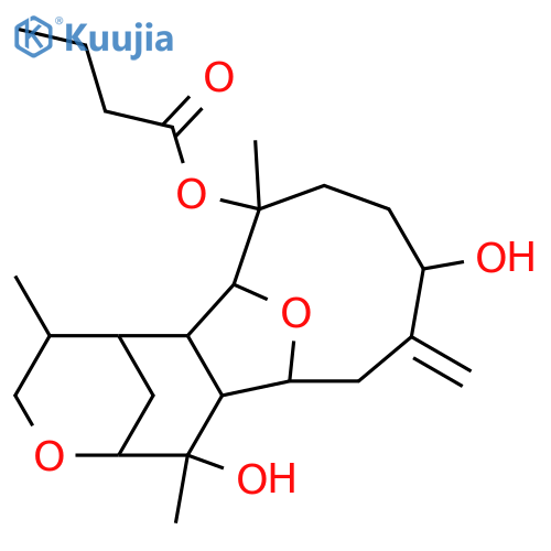 3,16:6,13-Diepoxy-8(19)-eunicellene-4,9,12-triol; (3β,4α,9β,12β,15R)-form, 12-Butanoyl structure
