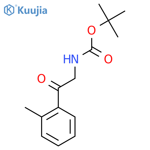 tert-butyl N-[2-(2-methylphenyl)-2-oxoethyl]carbamate structure