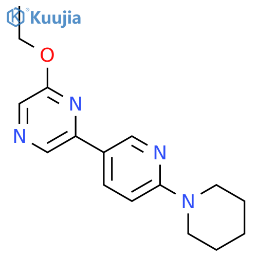 2-Ethoxy-6-(6-(piperidin-1-yl)pyridin-3-yl)pyrazine structure