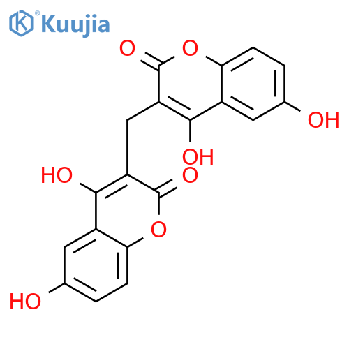 3,3'-methylenebis(4,6-dihydroxycoumarin) structure
