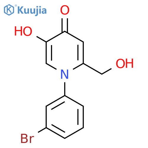 1-(3-Bromo-phenyl)-5-hydroxy-2-hydroxymethyl-1H-pyridin-4-one structure