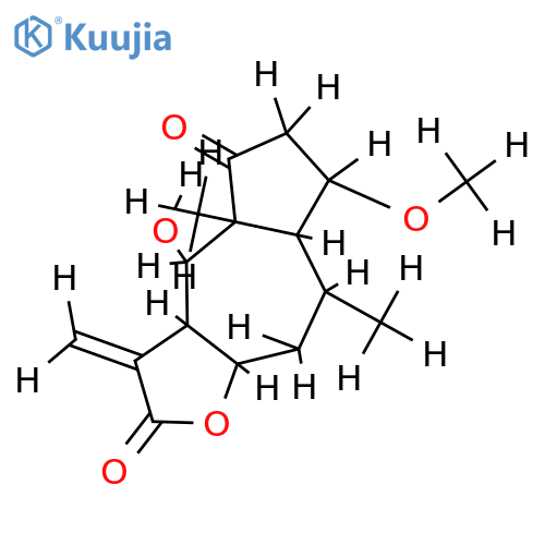 (1S,2R,5R,6S,7S,8S,10R)-6-hydroxy-2-methoxy-4-oxopseudoguai-11(13)-en-12,8-olide structure