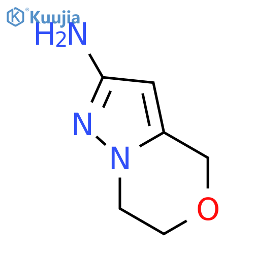 4H,6H,7H-pyrazolo[3,2-c][1,4]oxazin-2-amine structure