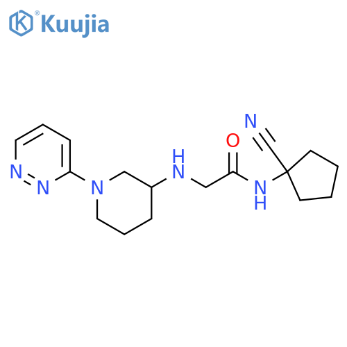 N-(1-cyanocyclopentyl)-2-{[1-(pyridazin-3-yl)piperidin-3-yl]amino}acetamide structure