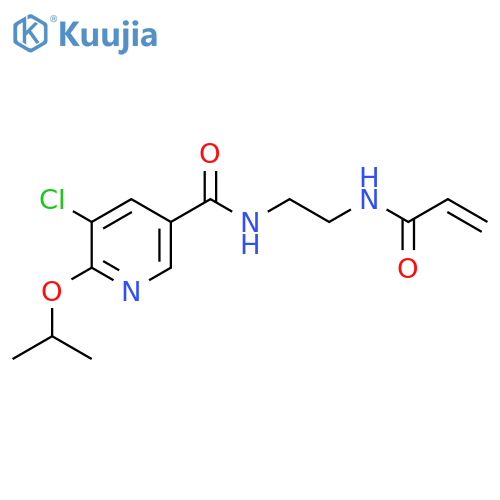 N-(2-{[5-chloro-6-(propan-2-yloxy)pyridin-3-yl]formamido}ethyl)prop-2-enamide structure