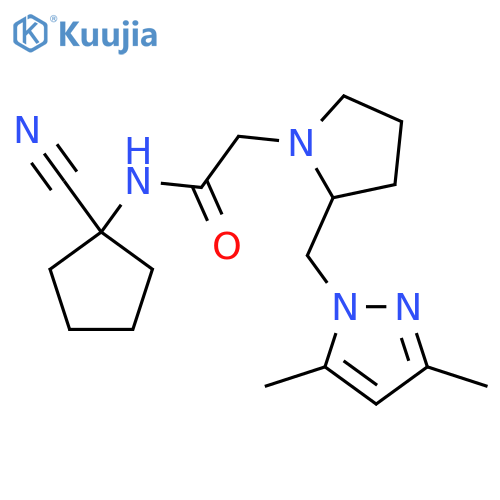 N-(1-cyanocyclopentyl)-2-{2-[(3,5-dimethyl-1H-pyrazol-1-yl)methyl]pyrrolidin-1-yl}acetamide structure