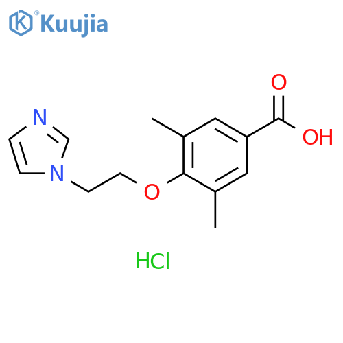 4-2-(1H-imidazol-1-yl)ethoxy-3,5-dimethylbenzoic acid hydrochloride structure