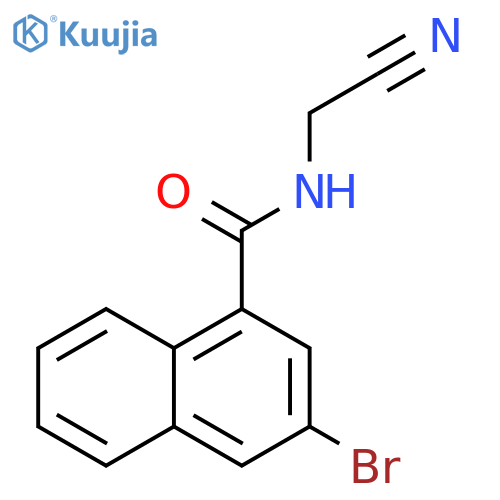 3-bromo-N-(cyanomethyl)naphthalene-1-carboxamide structure