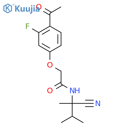 2-(4-acetyl-3-fluorophenoxy)-N-(1-cyano-1,2-dimethylpropyl)acetamide structure