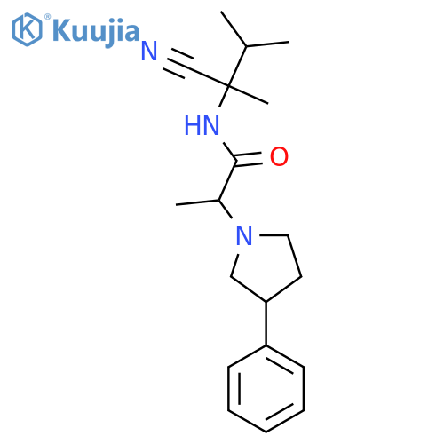 N-(1-cyano-1,2-dimethylpropyl)-2-(3-phenylpyrrolidin-1-yl)propanamide structure