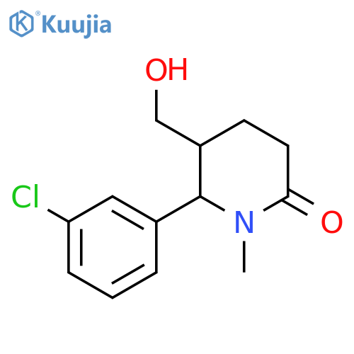 6-(3-Chlorophenyl)-5-(hydroxymethyl)-1-methylpiperidin-2-one structure