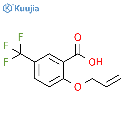 2-(prop-2-en-1-yloxy)-5-(trifluoromethyl)benzoic acid structure