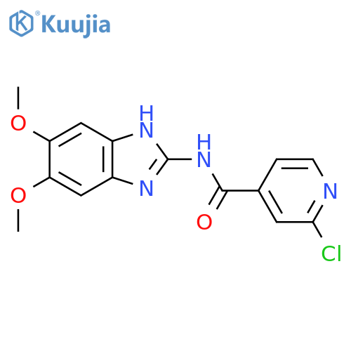 2-chloro-N-(5,6-dimethoxy-1H-1,3-benzodiazol-2-yl)pyridine-4-carboxamide structure