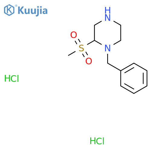 1-benzyl-2-methylsulfonyl-piperazine;dihydrochloride structure