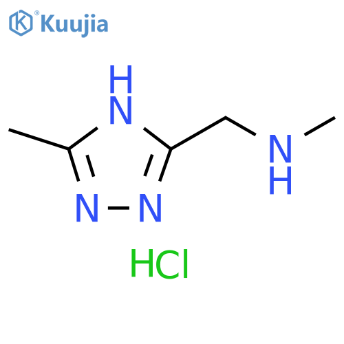 methyl(3-methyl-1H-1,2,4-triazol-5-yl)methylamine dihydrochloride structure