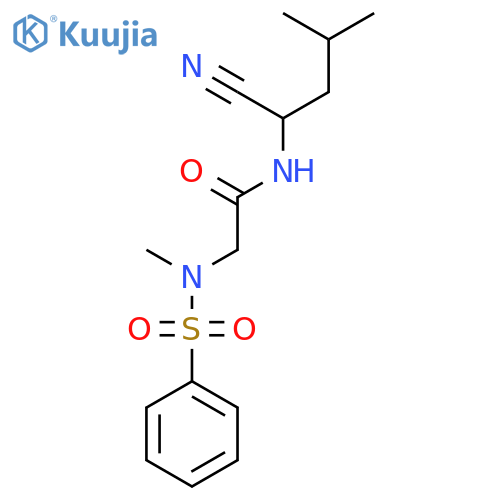N-(1-cyano-3-methylbutyl)-2-(N-methylbenzenesulfonamido)acetamide structure