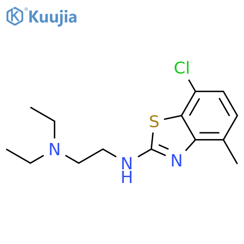 7-chloro-N-[2-(diethylamino)ethyl]-4-methyl-1,3-benzothiazol-2-amine structure
