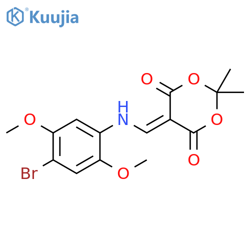 5-(4-Bromo-2,5-dimethoxyanilino)methylene-2,2-dimethyl-1,3-dioxane-4,6-dione structure