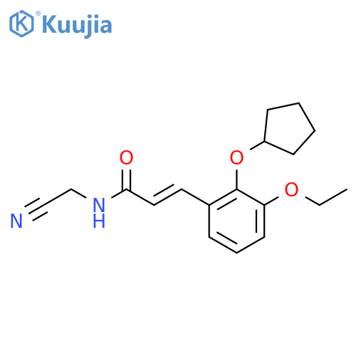 N-(cyanomethyl)-3-[2-(cyclopentyloxy)-3-ethoxyphenyl]prop-2-enamide structure