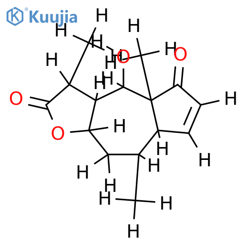 (1R,5R,6S,7S,8S,10R,11S)-6-hydroxy-4-oxopseudoguai-2(3)-en-12,8-olide structure