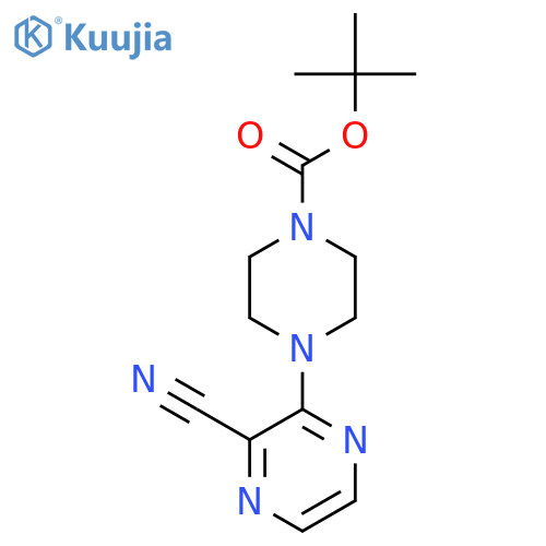 Tert-butyl 4-(3-cyanopyrazin-2-yl)piperazine-1-carboxylate structure