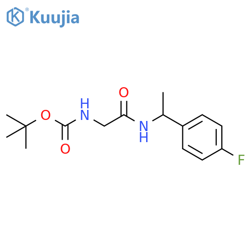 tert-butyl N-({1-(4-fluorophenyl)ethylcarbamoyl}methyl)carbamate structure