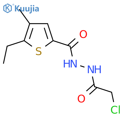 N'-(2-Chloroacetyl)-5-ethyl-4-methylthiophene-2-carbohydrazide structure