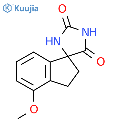 4'-Methoxy-2',3'-dihydrospiro[imidazolidine-4,1'-indene]-2,5-dione structure