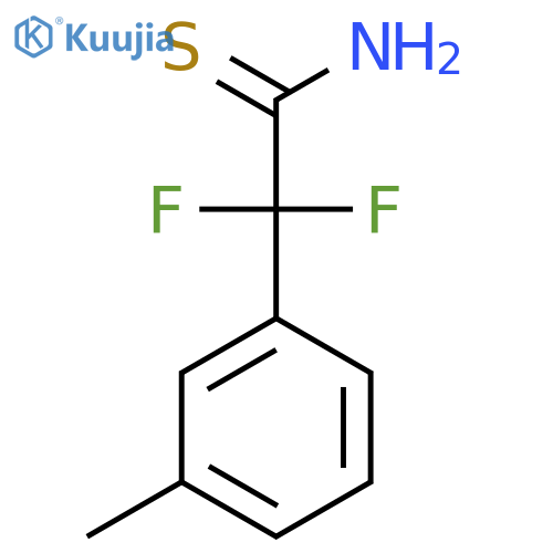 2,2-Difluoro-2-(3-methylphenyl)ethanethioamide structure